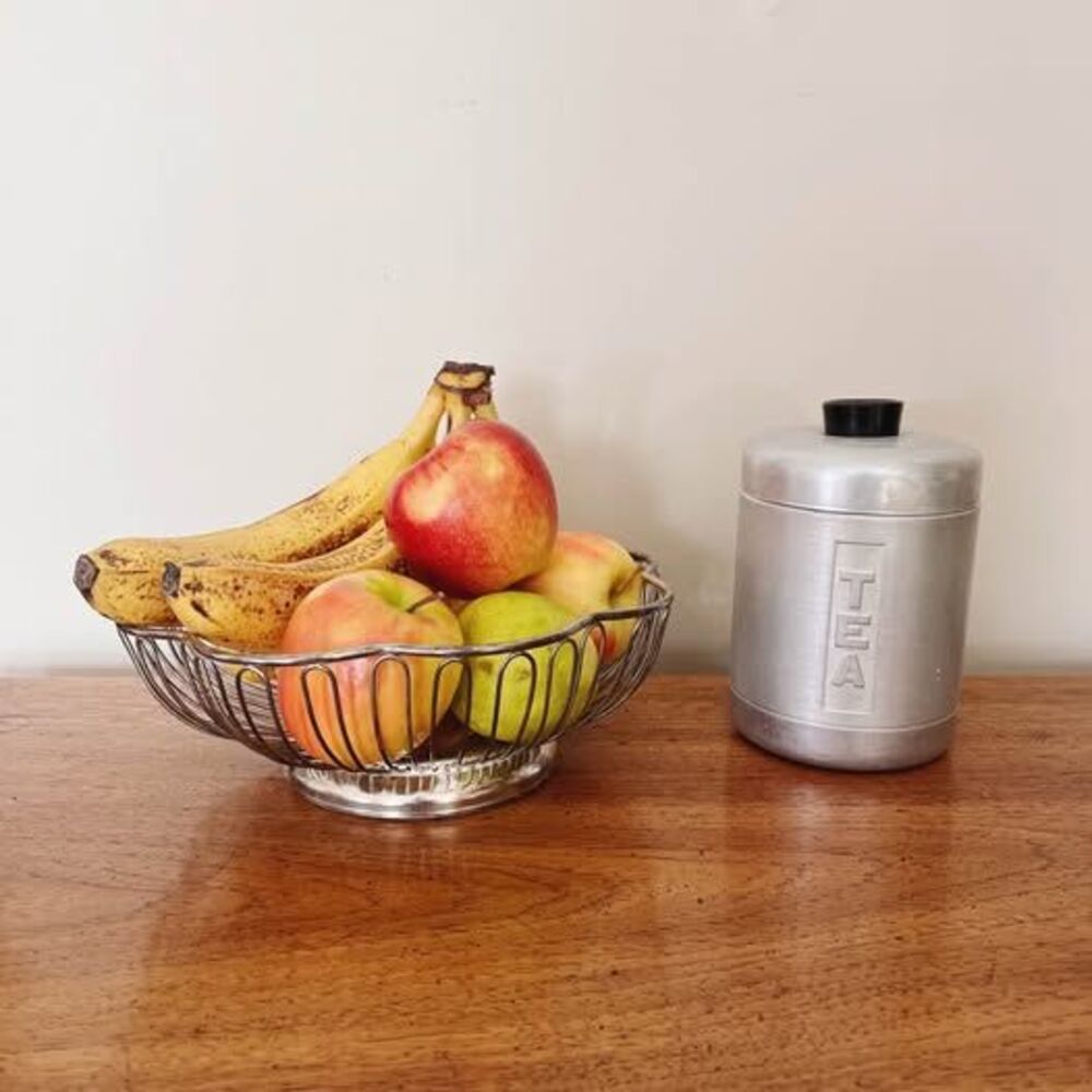 Vintage Silver Wire Basket